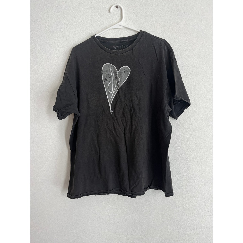 Smashing Pumpkins Zero Heart Graphic Band T-Shirt XL Faded Black Rock Tee
